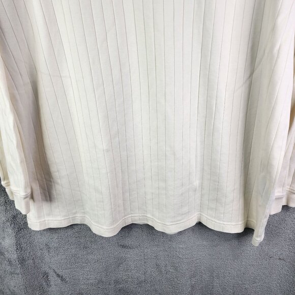 Mens Beige Keeter Bay Ribbed Shirt Long Sleeve 100% Cotton Crew Neck Size XXL - Picture 3 of 10